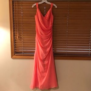 Coral bridesmaids dress